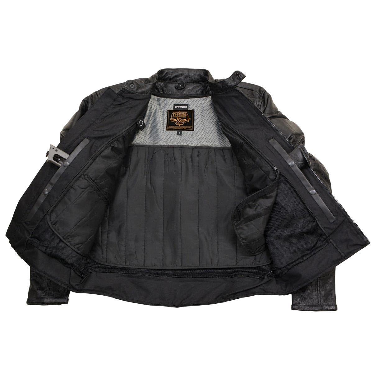 Milwaukee Leather LKM17007 Men's Premium Black Leather Motorcycle
